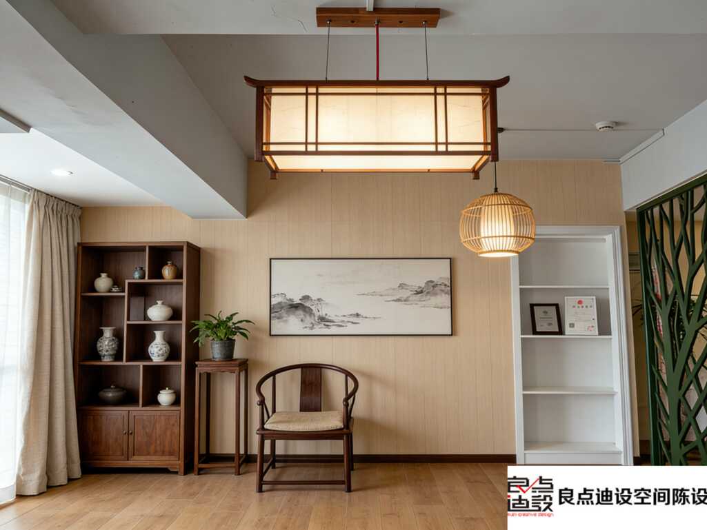 新中式办公室装修软装设计太绝了!一盏灯+一把椅+一幅画，氛围感直接拉满✨